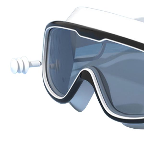 水泳用ゴーグル 耳栓付き 曇り止め 広視野 ビーチ スポーツ 水泳用メガネ スタイル C