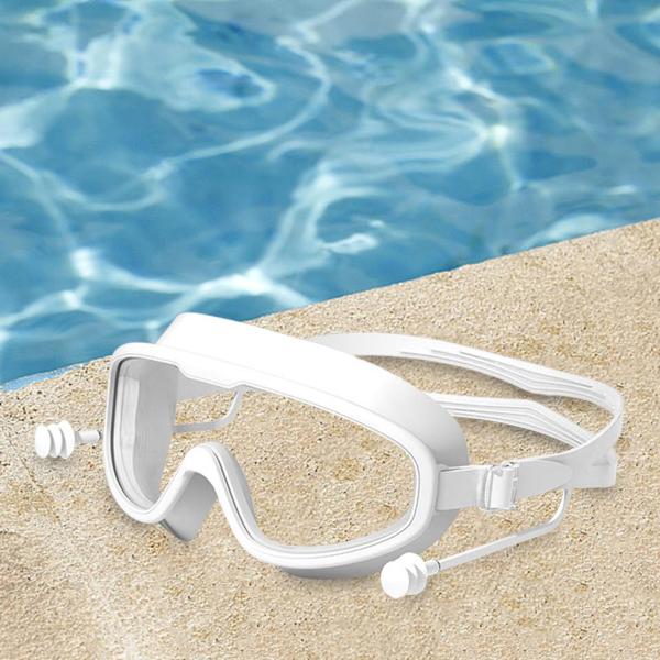 水泳用ゴーグル 耳栓付き 曇り止め 広視野 ビーチ スポーツ 水泳用メガネ スタイル G