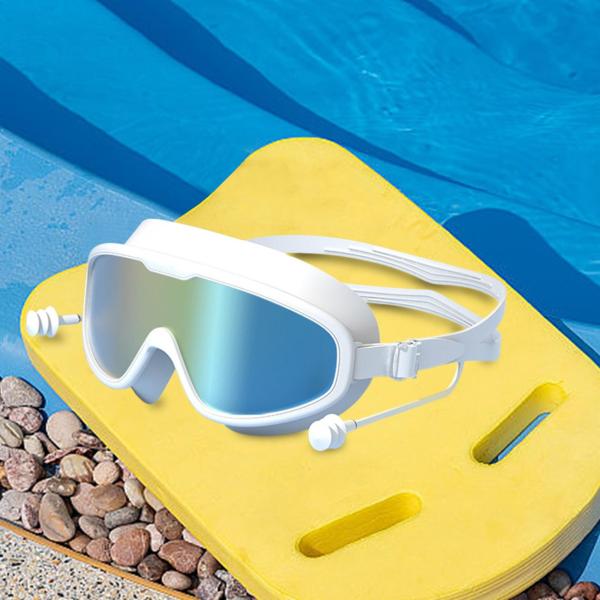水泳用ゴーグル 耳栓付き 曇り止め 広視野 ビーチ スポーツ 水泳用メガネ スタイル H