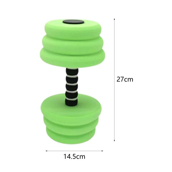 水中エクササイズ ダンベル アクセサリー 水泳用バーベル 器具 ウォーターダンベル グリーン