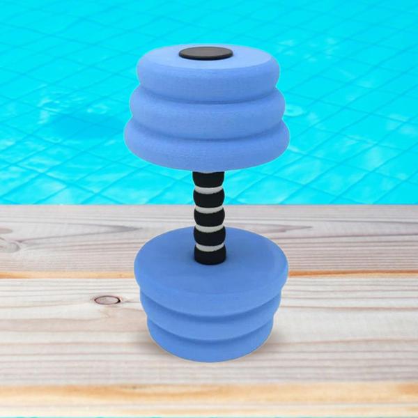 水中エクササイズ ダンベル アクセサリー 水泳用バーベル 器具 ウォーターダンベル ブルー
