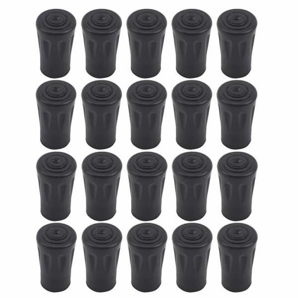 ハイキングポールチップ 18個 トレッキングスティックチップ 保護エンドキャップ 滑り止めウォーキングポールチップ ゴムチップ バックパッキング 登山