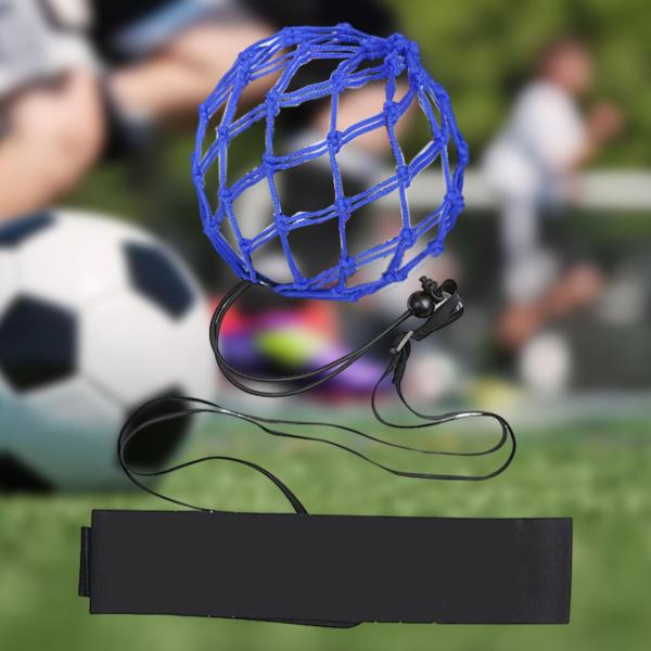 サッカーボールトレーニングネット フットボールキックトレーナー 愛好家向け 屋内 屋外用 ブルー