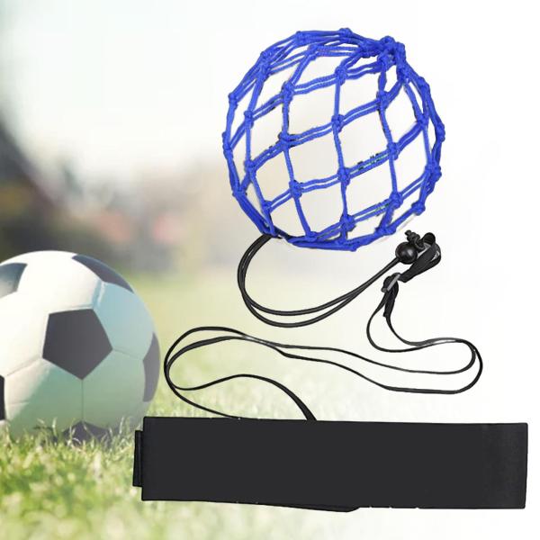 サッカーボールトレーニングネット フットボールキックトレーナー 愛好家向け 屋内 屋外用 ブルー
