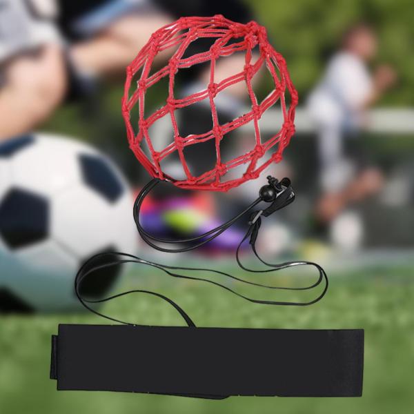 サッカーボールトレーニングネット フットボールキックトレーナー 愛好家向け 屋内屋外用 赤