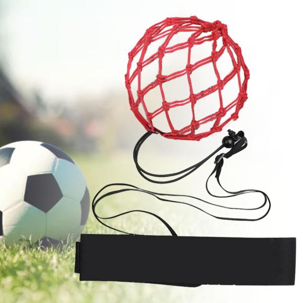 サッカーボールトレーニングネット フットボールキックトレーナー 愛好家向け 屋内屋外用 赤