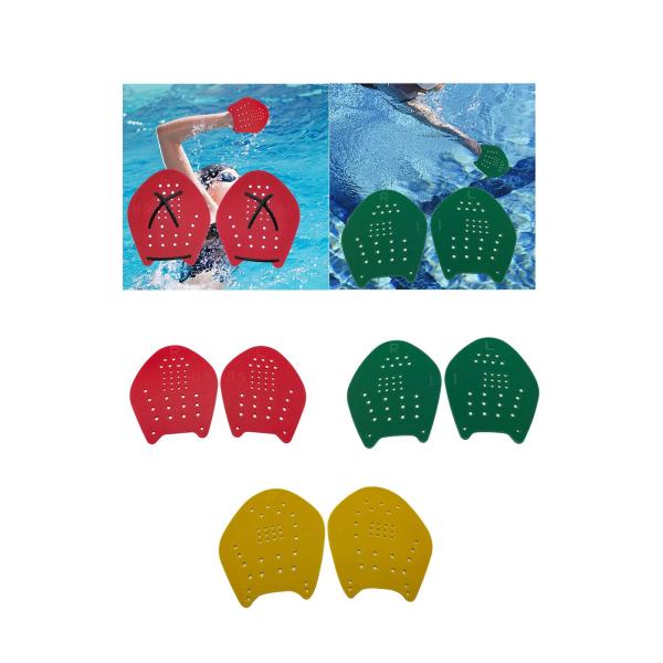 水泳用パドル ハンド ウォータースポーツ PP シリコン 屋内水泳トレーニング用ハンドパドル レッド S