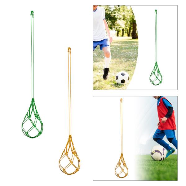サッカーキックトレーナー シングルボールキャリーバッグ ポータブルサッカーリターントレーナー ネット グリーン
