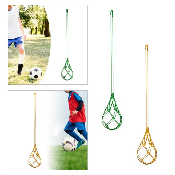 サッカーキックトレーナー シングルボールキャリーバッグ ポータブルサッカーリターントレーナー ネット グリーン