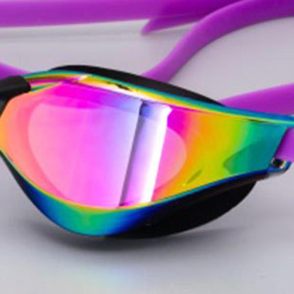 水泳用ゴーグル 大人用 トレンディ アイウェア シュノーケリング ダイビング アウトドア用 パープル