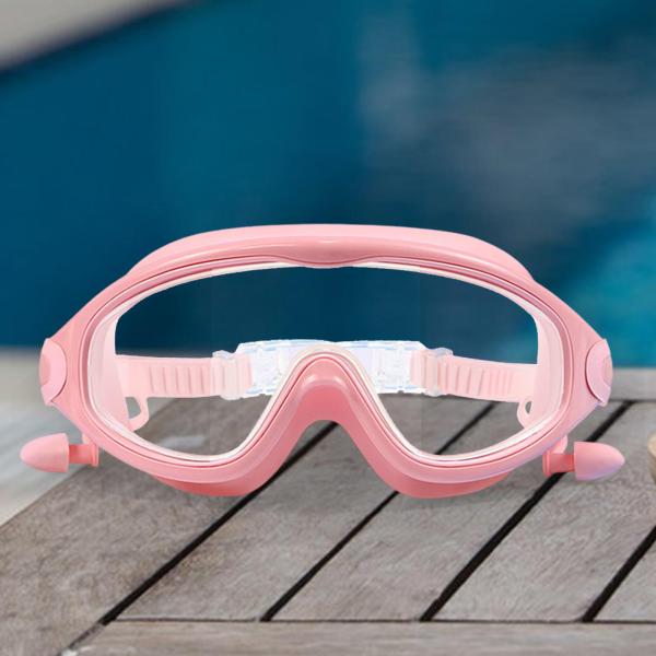 男の子用スイミングゴーグル 女の子用 ソフトシリコン 水泳用メガネ ピンク