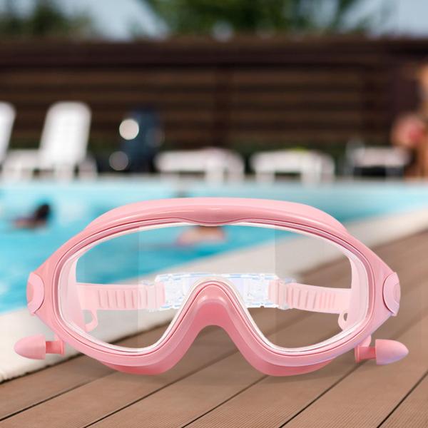 男の子用スイミングゴーグル 女の子用 ソフトシリコン 水泳用メガネ ピンク