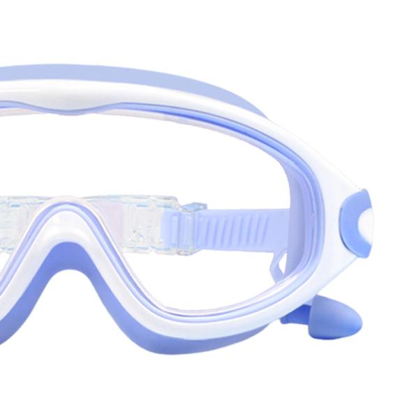 男の子用スイミングゴーグル 女の子用 ソフトシリコン 水泳用メガネ ブルー