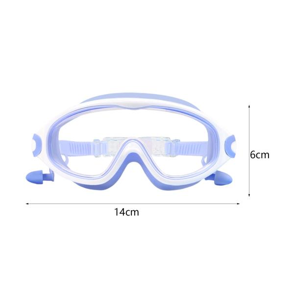 男の子用スイミングゴーグル 女の子用 ソフトシリコン 水泳用メガネ ブルー