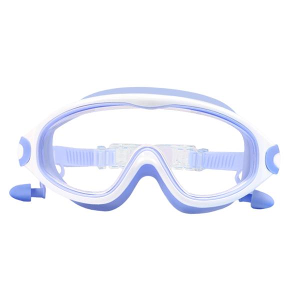 男の子用スイミングゴーグル 女の子用 ソフトシリコン 水泳用メガネ ブルー