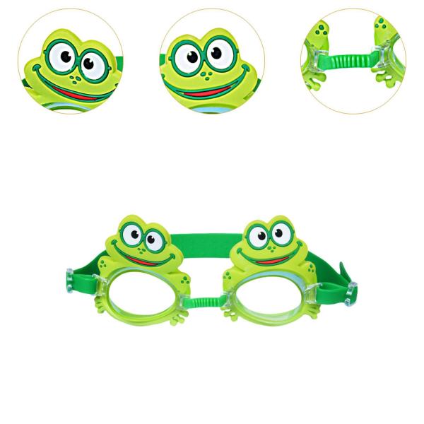 子供用水泳ゴーグル 調節可能な水泳用メガネ 青少年 赤ちゃん ウォータースポーツ用 カエル