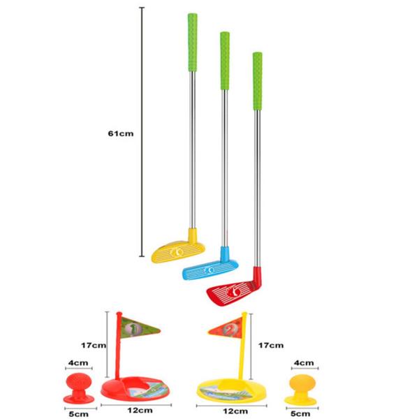 子供用ゴルフセット スポーツ玩具 2フラッグ ゴルフ玩具 練習セット 子供用ゴルフクラブ 室内用 ボール玩具 ガーデン 親子の交流