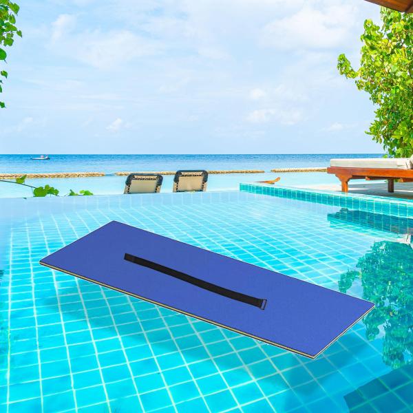 水フローティングマット プールフロート いかだ遊び フロートマット ベッド ボート用 屋外 ビーチ ブルー 110x40x3.3cm