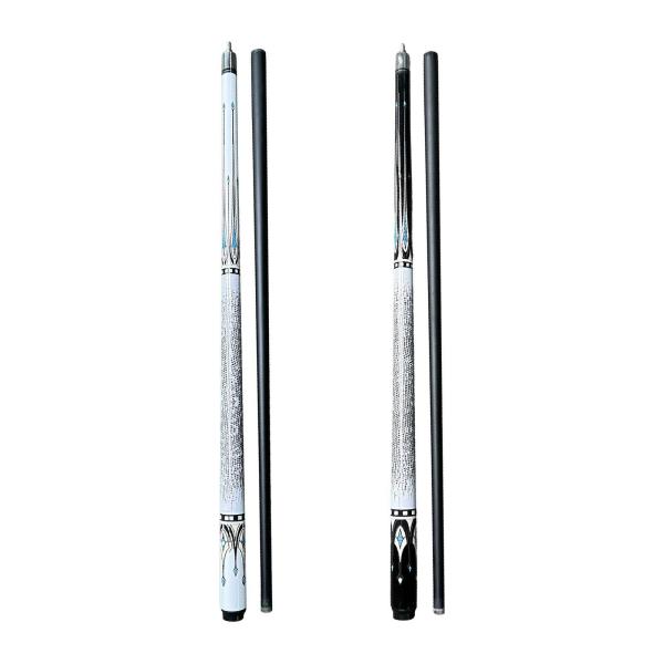 ビリヤード プール キュー スティック ポータブル 57 インチ オフィス 自宅 練習用 キュー ホワイト