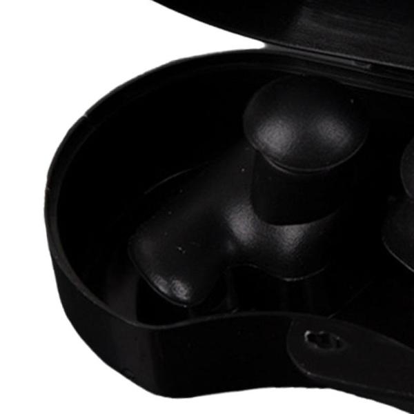 水泳用耳栓 再利用可能 睡眠用イヤホン 水中入浴シャワー用 ブラック