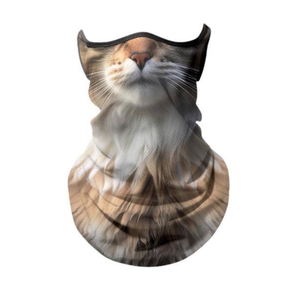 猫 日焼け止めフェイススカーフ 通気性のある日焼け止めフェイスカバーマスク女性