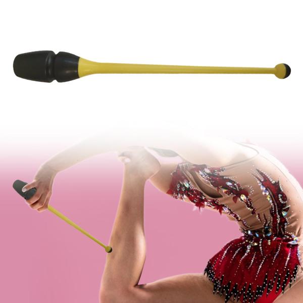 新体操スティック ゴム製体操バー 芸術ダンス用 家庭用 子供用 イエロー