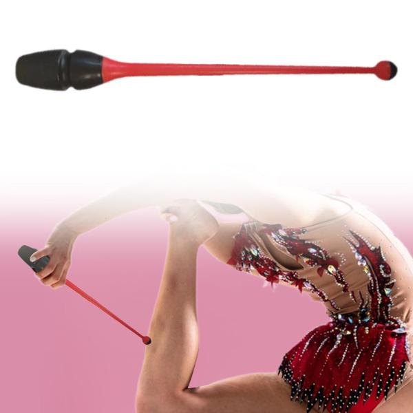 新体操スティック ゴム製体操バー 芸術ダンス用 家庭用 子供用 オレンジ レッド