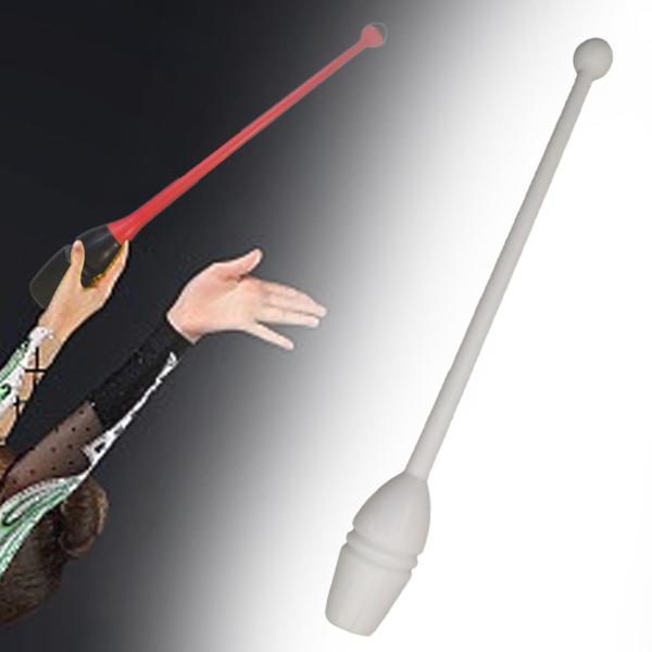 体操スティック 多機能ダンス小道具 13.8インチ 女の子用 ステージパフォーマンス用 ホワイト