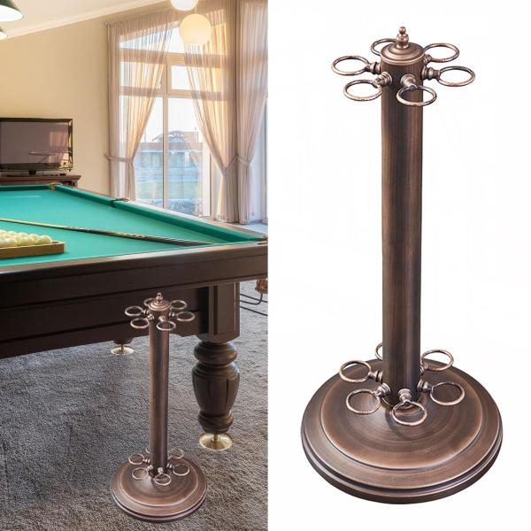 プールキューラックプールキュースティックホルダー金属スタンディングプロフェッショナル垂直レトロデザインアクセサリープールスティックホルダー