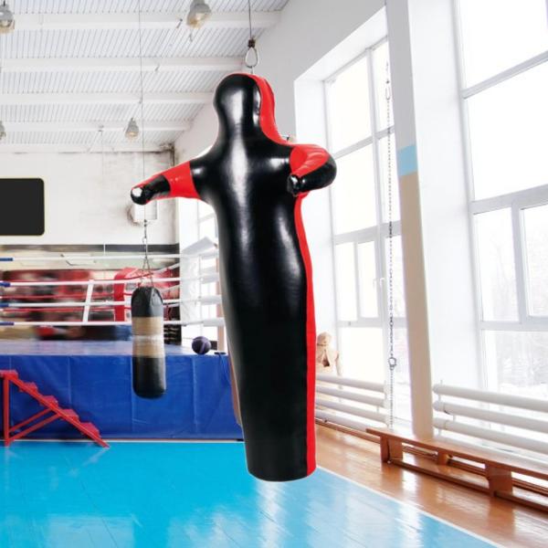 MMA グラップリングダミー レスリングダミー、未充填パンチングダミー 柔術ダミー 練習用柔道ダミーバッグ、ブラジリアン柔術用 , ブラック 150c