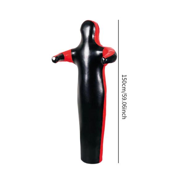 MMA グラップリングダミー レスリングダミー、未充填パンチングダミー 柔術ダミー 練習用柔道ダミーバッグ、ブラジリアン柔術用 , ブラック 150c