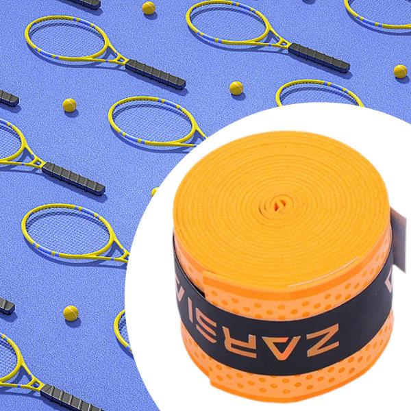 ラケットグリップテープ 滑り止めハンドルテープ ラケットボール 釣り竿 ピックルボール用 オレンジ