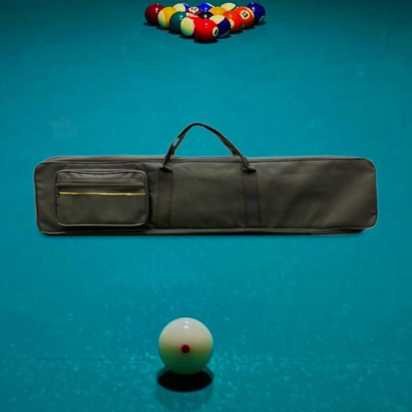 プールキューケース 4x4 1/2 スヌーカー ビリヤード キューケース 仕切り付き プールキューポーチ ブラック