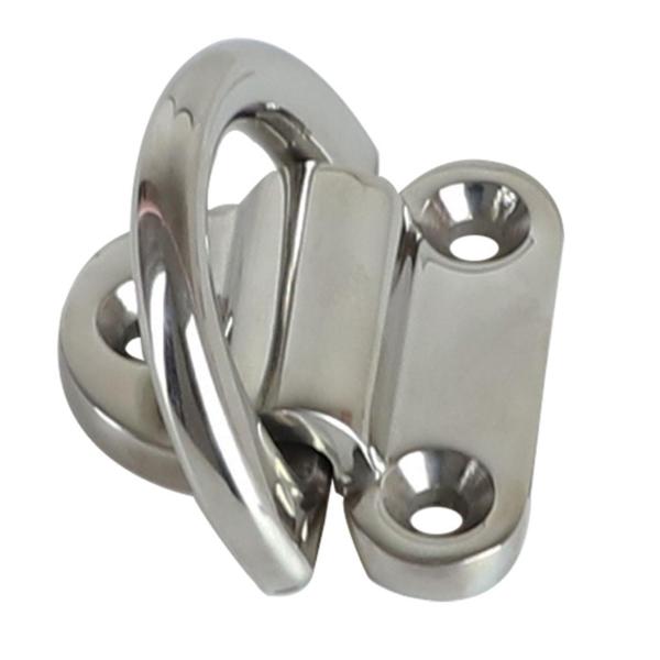 折りたたみパッドアイDリングマリンパーツ2個、研磨済み、丈夫で滑らかなデッキラッシングリング、ヨットトレーラートラック用スチールタイダウン