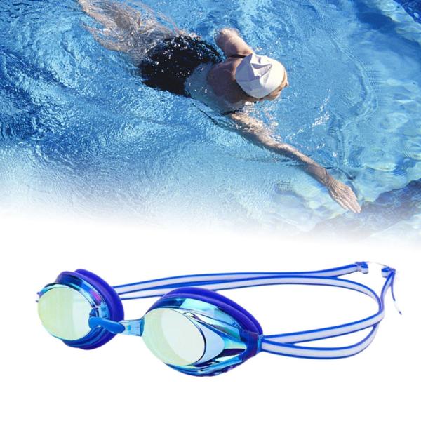 水泳ゴーグル 水泳用ゴーグル 漏れ防止 トレンディ 水泳用 水泳用メガネ ダークブルー