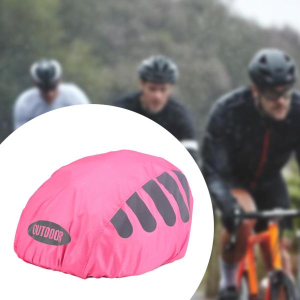 サイクリングヘルメットカバー 自転車ヘルメットレインカバー オートバイスポーツキャンプ用 ピンク