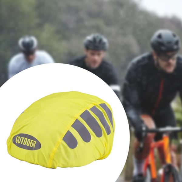 サイクリングヘルメットカバー 自転車ヘルメットレインカバー オートバイスポーツキャンプ用 イエロー