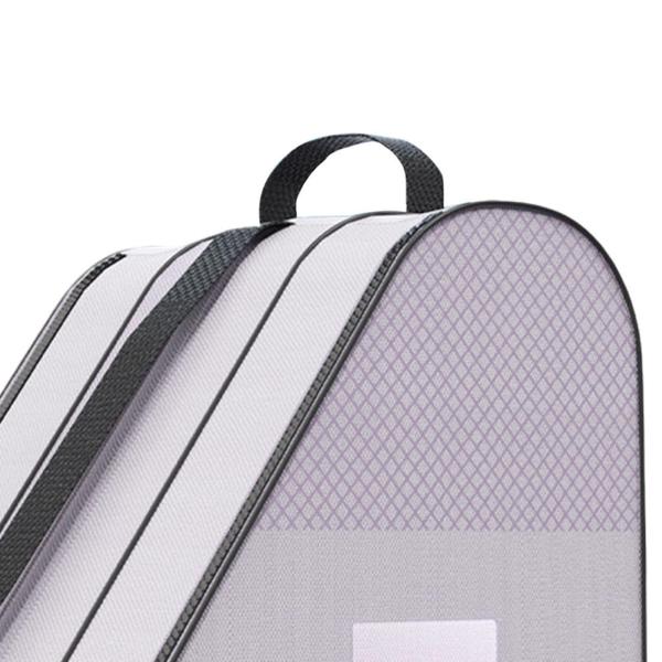 ローラースケートバッグ スケートシューズキャリーバッグ 丈夫で耐摩耗性 3つのポケット パープル