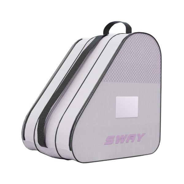 ローラースケートバッグ スケートシューズキャリーバッグ 丈夫で耐摩耗性 3つのポケット パープル