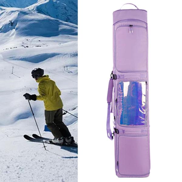 スノーボードバッグ キャスター付き 大人用 スキーバッグ アウトドア スキー スノーボード用 パープル