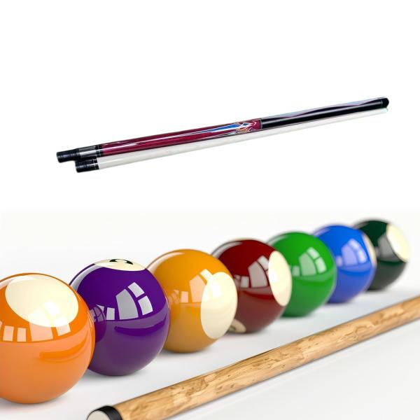 プールキュースティック 57インチ 木製 ビリヤードキュースティック 男女兼用 初心者 プールゲーム レッド