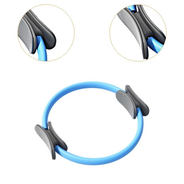 ピラティスリング 弾力性 ホームピラティス機器 ワークアウト トレーニング フィットネスリング ブルー