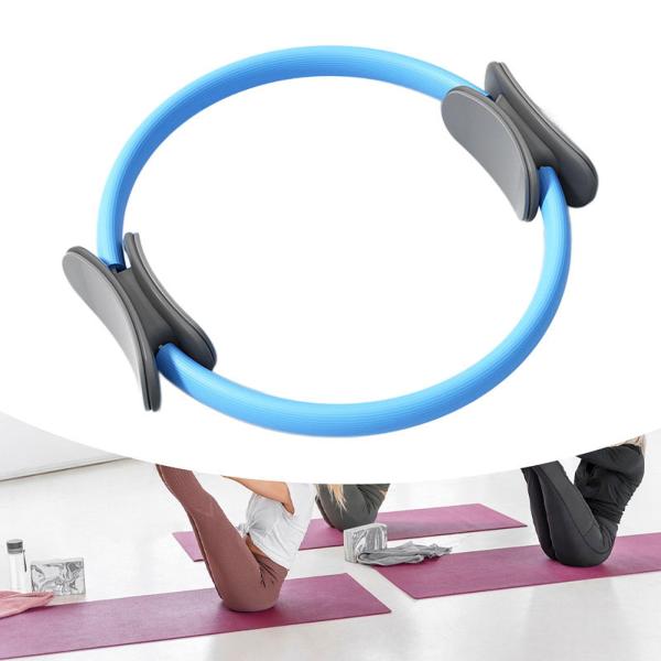 ピラティスリング 弾力性 ホームピラティス機器 ワークアウト トレーニング フィットネスリング ブルー