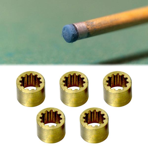ビリヤードキューフェルール プールキュースティックフェルール コンパクト 軽量 プールキューチップ 10mm 歯付き