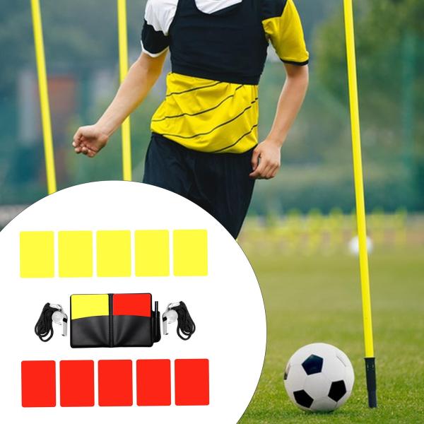 サッカー審判カードセット ホイッスル装備付き レッドカードとイエローカード サッカー用 ラグビー バレーボール アウトドアスポーツ ホッケー用