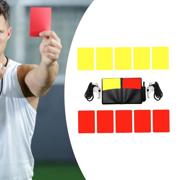 サッカー審判カードセット ホイッスル装備付き レッドカードとイエローカード サッカー用 ラグビー バレーボール アウトドアスポーツ ホッケー用