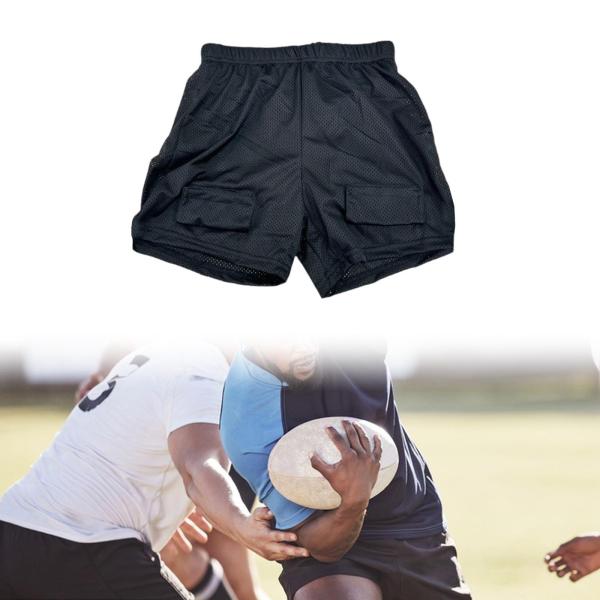 メンズ ルーズ ホッケー ショーツ プロフェッショナル ジョックパンツ サッカー 野球 フットボール用 L クロッチシェルなし