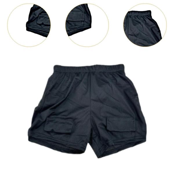 メンズ ルーズ ホッケー ショーツ プロフェッショナル ジョックパンツ サッカー 野球 フットボール用 L クロッチシェルなし
