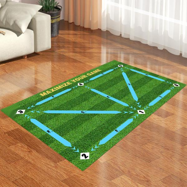 サッカートレーニングマットラグ 滑り止めサッカートレーニングマット 家庭用 初心者向け 50 cmx80 cm