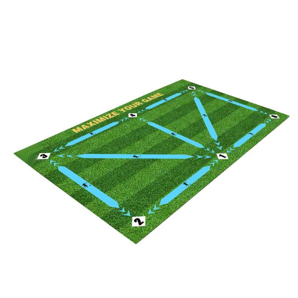 サッカートレーニングマットラグ 滑り止めサッカートレーニングマット 家庭用 初心者向け 50 cmx80 cm